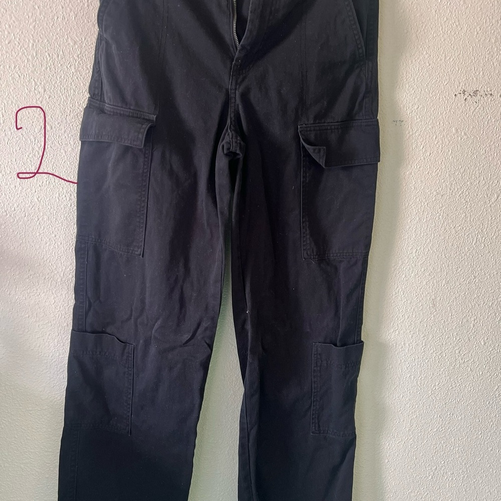 Women Black Cargo Pants